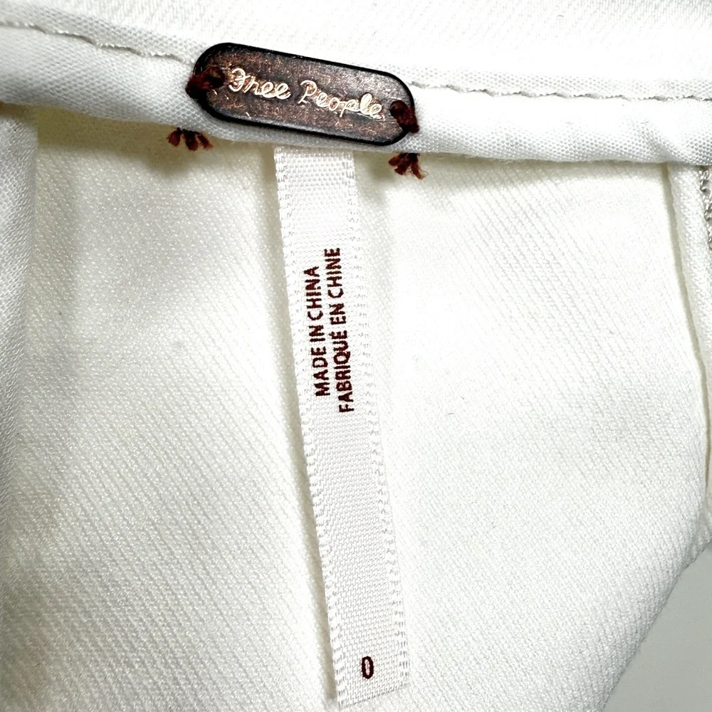 FREE PEOPLE | Modern Femme White Denim Mini Skirt Summer Beach Vacation Resort